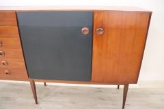 Italian Design Two Colours Long Sideboard in Teak Veneer 1960s - 3407919