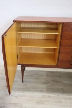 Italian Design Two Colours Long Sideboard in Teak Veneer 1960s - 3407921