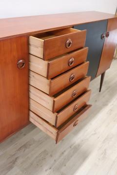 Italian Design Two Colours Long Sideboard in Teak Veneer 1960s - 3407926