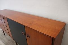 Italian Design Two Colours Long Sideboard in Teak Veneer 1960s - 3407931