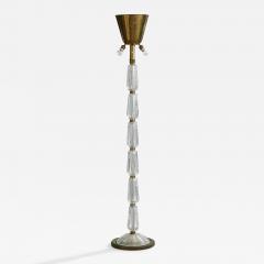 Italian Designer Floor Lamp with Brass and Glass Italy 1930s - 4808023