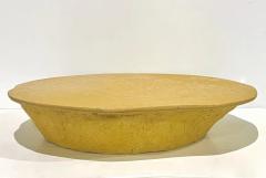 Italian Designer Modern Organic Texture Customizable Mustard Yellow Coffee Table - 4267873
