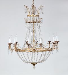 Italian Early 19th c Gilt and Crystal Chandelier - 3924214