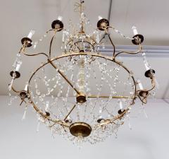 Italian Early 19th c Gilt and Crystal Chandelier - 3924215