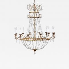 Italian Early 19th c Gilt and Crystal Chandelier - 3925803