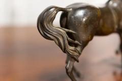 Italian Early 20th Century Bronze Horse Sculpture on Rectangular Wooden Base - 3696256