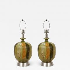 Italian Earthtone Glazed Ceramic Lamps - 844636