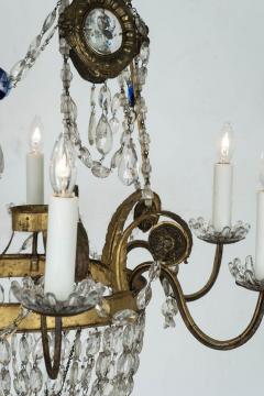 Italian Empire Crystal Beaded and Gilt Tole Chandelier - 2712179