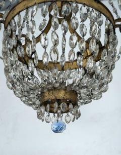 Italian Empire Crystal Beaded and Gilt Tole Chandelier - 2712181