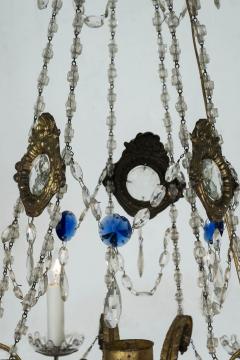 Italian Empire Crystal Beaded and Gilt Tole Chandelier - 2712186