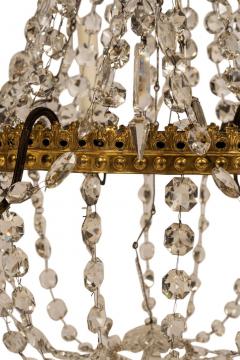 Italian Empire Crystal and Gilt Tole Chandelier - 4151278