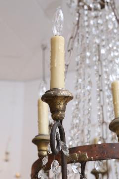 Italian Empire Iron and Crystal Chandelier from Lucca - 1428477