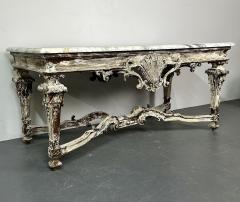 Italian Faux Marble Top Centre or Dining Table Gustavian Paint Distressed - 2993334
