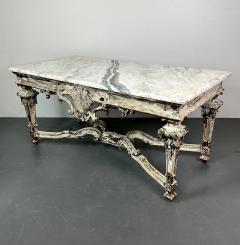 Italian Faux Marble Top Centre or Dining Table Gustavian Paint Distressed - 2993335