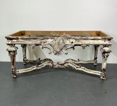 Italian Faux Marble Top Centre or Dining Table Gustavian Paint Distressed - 2993339