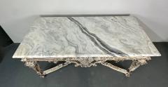 Italian Faux Marble Top Centre or Dining Table Gustavian Paint Distressed - 2993341