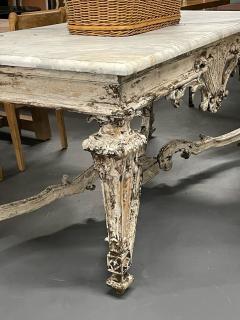 Italian Faux Marble Top Centre or Dining Table Gustavian Paint Distressed - 2993344