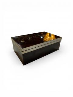 Italian Faux Tortoiseshell and Brass Box 1970s - 4461073