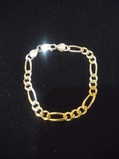 Italian Figaro Link Sterling Silver Bracelet - 3820870