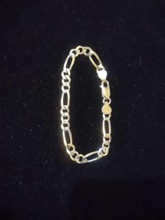 Italian Figaro Link Sterling Silver Bracelet - 3820871