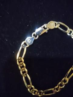 Italian Figaro Link Sterling Silver Bracelet - 3820872