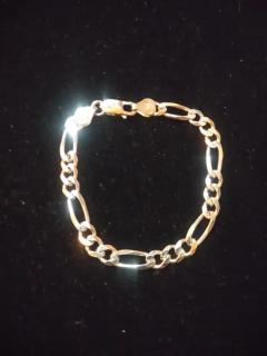 Italian Figaro Link Sterling Silver Bracelet - 3820873