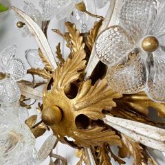 Italian Florentine Banci Firenze Murano Glass Flush Light - 4149169