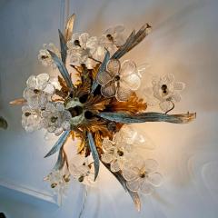 Italian Florentine Banci Firenze Murano Glass Flush Light - 4149175