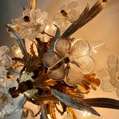 Italian Florentine Banci Firenze Murano Glass Flush Light - 4149176