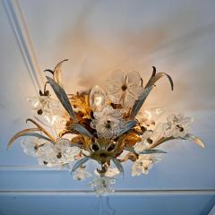 Italian Florentine Banci Firenze Murano Glass Flush Light - 4149179