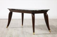 Italian Florentine Walnut and Verdi Alpi Marble Coffee Table circa 1940 - 2920313