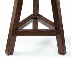 Italian Folk Art Rustic Walnut Tripod Stool - 2355070