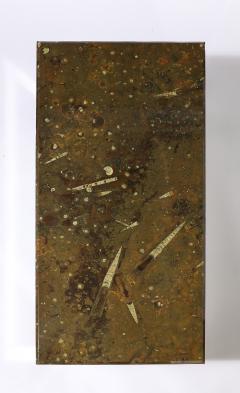 Italian Fossilized Marble and Mirrored Cocktail Table circa 1950 - 3533688