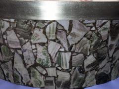 Italian Fractured Green Onyx Resin Oval Coffee Table - 458699