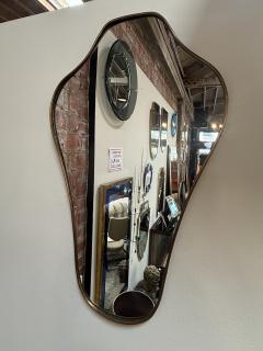 Italian Freeform Brass Wall Mirror - 4756807