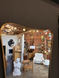 Italian Freeform Brass Wall Mirror - 4756811