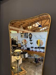 Italian Freeform Brass Wall Mirror - 4756818