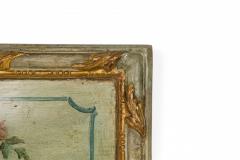 Italian Genoese Rococo Carved and Painted Trumeau Mirror - 4171139