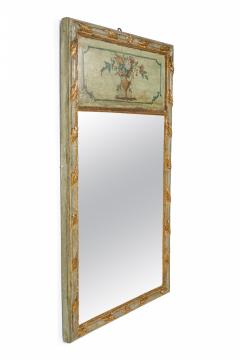 Italian Genoese Rococo Carved and Painted Trumeau Mirror - 4171141