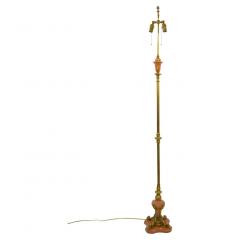 Italian Gilt Brass Marble Base Floor Lamp - 2825676