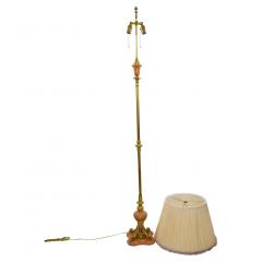 Italian Gilt Brass Marble Base Floor Lamp - 2825679