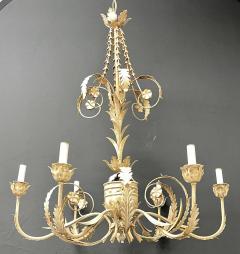 Italian Gilt Metal Chandelier having Six Lights - 2954001