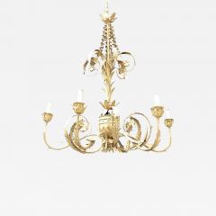 Italian Gilt Metal Chandelier having Six Lights - 2957093