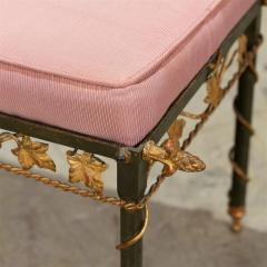 Italian Gilt Metal Floral Bench - 2893977