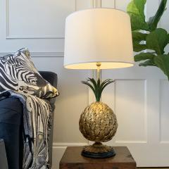 Italian Gilt Metal Pineapple Table Lamp 1950 s - 3032186