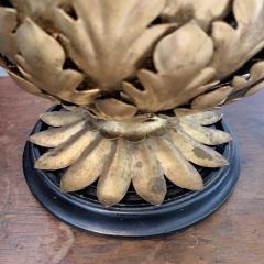 Italian Gilt Metal Pineapple Table Lamp 1950 s - 3032192