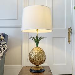 Italian Gilt Metal Pineapple Table Lamp 1950 s - 3032196