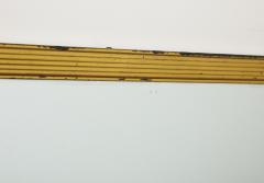 Italian Gilt Metal Ribbed Mirror circa 1970 - 4425112