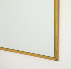 Italian Gilt Metal Ribbed Mirror circa 1970 - 4427048