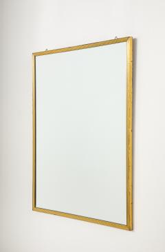 Italian Gilt Metal Ribbed Mirror circa 1970 - 4427049